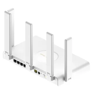 Ruijie RG-EW3000GX Router de Doble Banda - 5 Puertos - Velocidad Inalambrica hasta 3Gbps - WiFi 6 AX3000 - CPU de Doble Nucleo - Soporte Mesh - Gestion en la Nube - Color Blanco