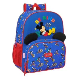 Safta Mickey Mouse Today Mochila - Adaptable a Carro - Portabotellas - Tirador Doble - Hombreras Ergonomicas Acolchadas - Bolsillo Frontal - Asa de Mano Superior - 15L - 320x120x380mm - Colo
