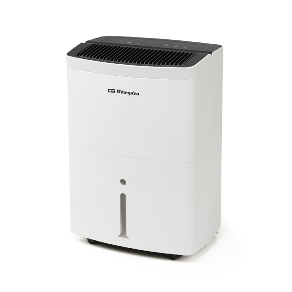 Orbegozo DH 2075 Deshumidificador - Potencia 420W - Absorbe 20 L/Dia - Deposito de 5.5L - Respetuoso con el Medio Ambiente - Temporizador - Ruedas y Asa de Transporte - 34.5x50.4x24.3cm - Co