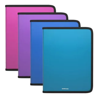 Erichkrause Carpetas con Cremallera Matt Vivid - A4+ - Colores Surtidos · Pack de 4 uds.