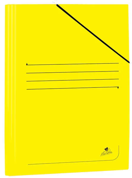Mariola Carpeta de Carton Plastificado Folio 500gr/m2 - Medidas 34x25cm - Cierre con Goma Elastica - Color Amarillo · Pack de 20 uds.