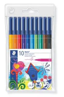 Staedtler Noris 326 Rotulador de Punta de Fibra - Resistente a la Presion - Tinta Base de Agua - Colores Surtidos