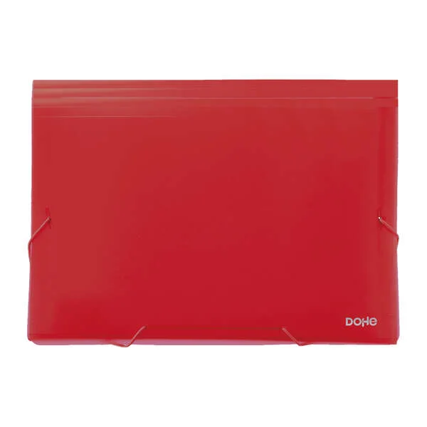 Dohe Clasificadores Acordeon de 13 Departamentos - Tamaño Din A4 - Fabricados en Polipropileno Opaco de 700 Micras - con Cierre de Gomas