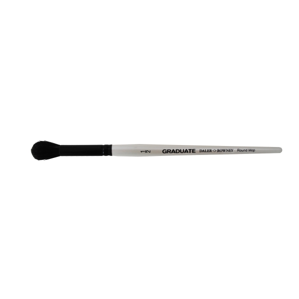 Daler Rowney Graduate Pincel Acuarela - Pelo de Cabra Natural - Mango Corto - Redondo Montado Sobre Punta 1/2" · Pack de 3 uds.