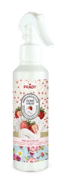 Prady Ambientador Home Spray Nata y Fresa - Frasco de 220 ml - Spray Pulverizador