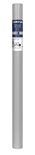 Canson Rollo de Papel Seda 17g/m² - Rollo de 50x500cm - Ideal para Manualidades y Decoracion - Color Plata