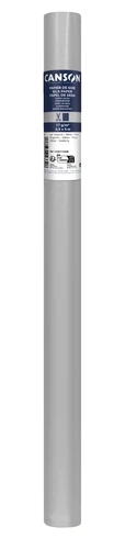 Canson Rollo de Papel Seda 17g/m² - Rollo de 50x500cm - Ideal para Manualidades y Decoracion - Color Plata