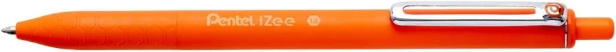 Pentel iZee Boligrafo de Bola Retractil - Punta 0.7mm - Trazo 0.35mm - Clip de Metal - Color Naranja · Pack de 12 uds.