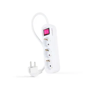 Nanocable Regleta 3 Tomas Interruptor Blanco