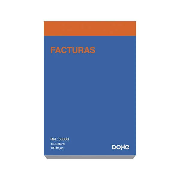 Dohe Talonarios Preimpresos a Dos Tintas I.G.I.C. - 100 Hojas - Cuarto Natural - Sencillo