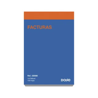 Dohe Talonarios Preimpresos a Dos Tintas I.G.I.C. - 100 Hojas - Cuarto Natural - Sencillo