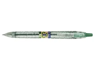 Pilot Boligrafo de Bola Retractil B2P Ecoball BeGreen - Punta Redonda 1mm - Trazo 0.27mm - 86,64% de Plastico Reciclado - Recargable - Color Verde · Pack de 10 uds.