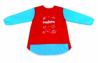 Carioca Delantal Baby 5-8 Años - Impermeable - Manga Larga - Bolsillos - Lavable a Maquina - Cierre con Velcro - Zona para Nombre - Color Varios