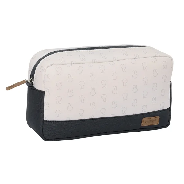 Safta Miffy Mum Moon Neceser de 4.05L - Compartimento con Cremallera - Material Reciclable - Repele el Agua - 280x90x160mm - Color Blanco y Negro