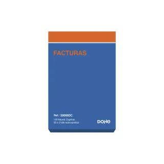 Dohe Talonarios Preimpresos a Dos Tintas en Papel Autocopiativo - 100 Hojas - Octavo Natural - Duplicado