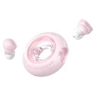 Vention Tiny T17 Auriculares Bluetooth 5.3 con Estuche de Carga - True Wireless - 6h Autonomia - LED - Color Rosa
