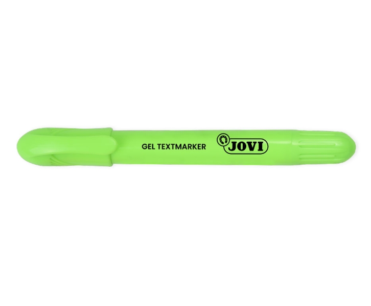 Jovi Gel Textmarker Marcador de Texto Fluorescente - Gel en Seco - No Necesitan Punta - No Traspasan - Secado Rapido - Aptos para Luz Negra - Color Verde · Pack de 12 uds.