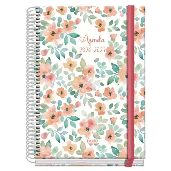 Dohe Prime Candy Agenda Escolar 26/27 - Formato A5 - Semana Vista - Papel Offset Ahuesado 70g - Cubierta de Carton Plastificado - Espiral - Goma - 15x21x2cm - Multicolor
