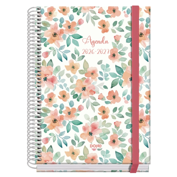 Dohe Prime Candy Agenda Escolar 26/27 - Formato A5 - Semana Vista - Papel Offset Ahuesado 70g - Cubierta de Carton Plastificado - Espiral - Goma - 15x21x2cm - Multicolor