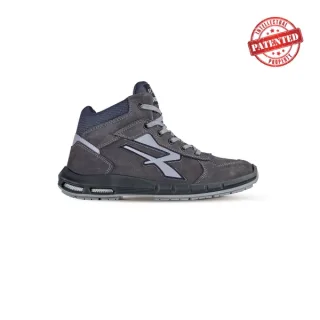 Upower Merak Plus S ESD Calzado de Seguridad Altos - Talla 35 - Cuero Nubuck Resistente, Puntera de Aluminio, Hidrofugos, Antiarrugas, Antideslizantes, Suela PU/PU High Rebound, Proteccion S
