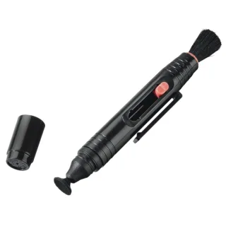 Hama Boligrafo de Limpieza para Camaras - Cepillo Retractil - Punta de Terciopelo - Color Negro