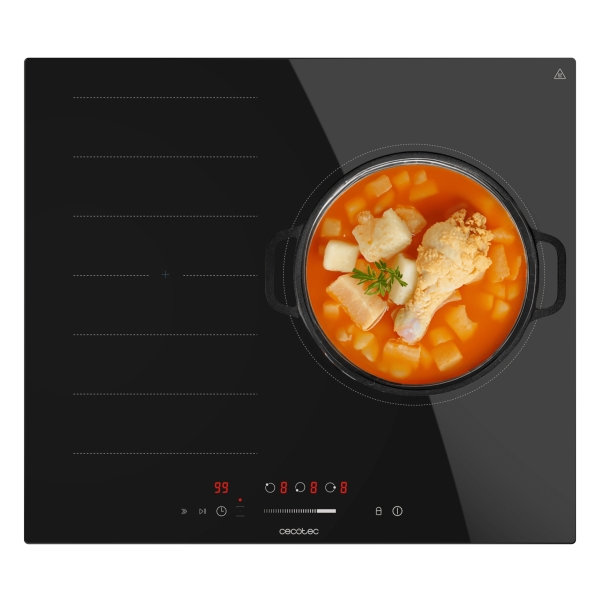 Cecotec Bolero Squad I 3001 Flex Cocina de Induccion Encastrable - 6600W - Bloqueo de Seguridad - Temporizador - Control Tactil - 9 Niveles de Potencia - Funcion Booster - Color Negro