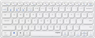 Rapoo E9600M Teclado Compacto Ultafino Inalambrico - Bluetooth y 2.4GHz - Base de Aluminio - Bateria Recargable Ecologica - Color Gris