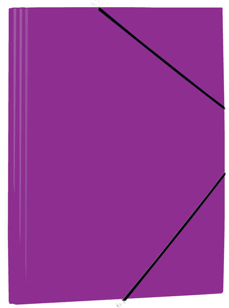 Mariola Carpeta de Polipropileno con Solapas 450 Micras - Formato Folio - Medidas 34x25cm - Cierre con Goma Elastica - Color Violeta · Pack de 12 uds.