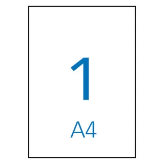 Apli Pack de 10 Etiquetas Resistentes a la Intemperie 210x297mm - Fabricadas en Poliester - Cantos Rectos - Adhesivo Permanente - Color Blanco