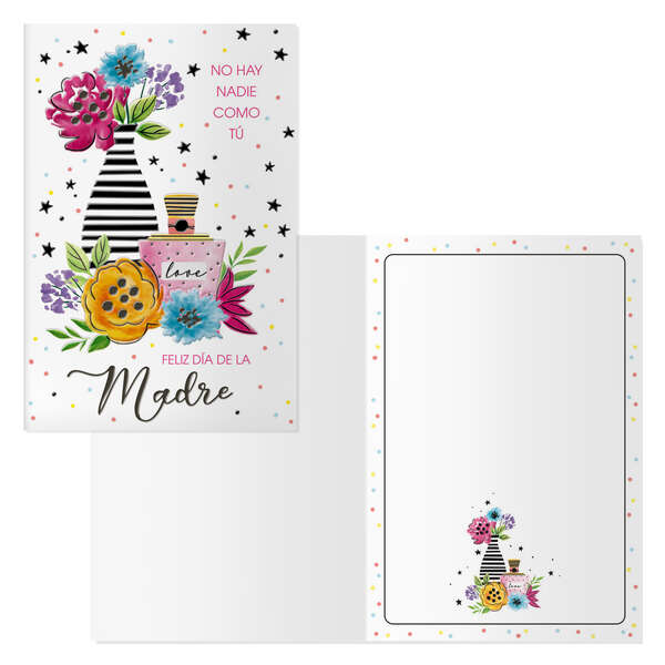 Dohe Pack de 6 Tarjetas de Felicitacion Dia de la Madre - 11.5x17cm - Impresas a Todo Color - Estampaciones con Pelicula de Color - Estampacion en Seco - Papel Offset Blanco de 300gr - Inclu