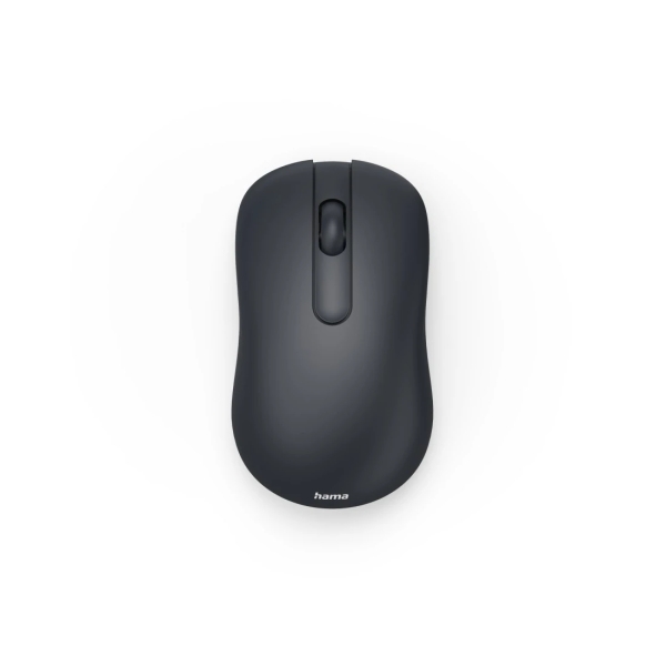 Hama WM-100 Raton Optico Inalambrico 1200dpi - 3 Botones - USB-A RF 2.4GHz - Silencioso - Uso Ambidiestro - Rango 10m - 5.8x3.5x10.3cm - Color Negro