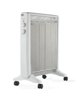 Daewoo DW9508 Radiador de Mica - Potencia 2000W - Termostato Regulable - 2 Niveles de Potencia - Ruedas - Asa de Transporte