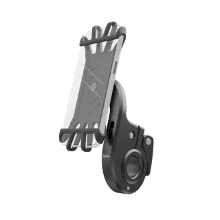 Hama Soporte de Bicicleta para Smartphone - Peso Max 200g - Silicona Flexible - Antideslizante - Universal - Color Negro