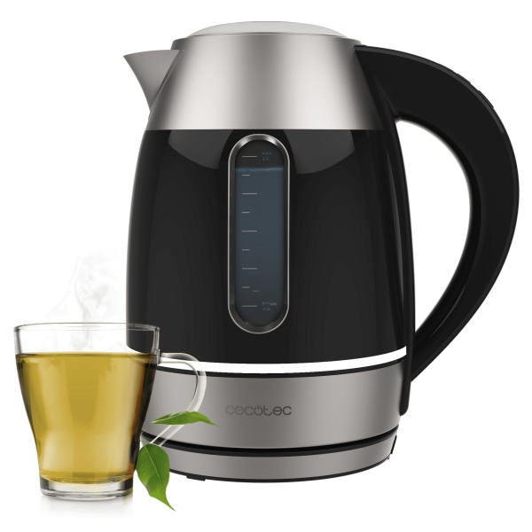 Cecotec Thermosense 400 VisionLight Hervidor de Agua Electrico - 2200W - Capacidad de 1.7L - Tactil - 7 Niveles - Acero Inoxidable - Mantenimiento de Calor - Autoapagado - Base 360º - Color