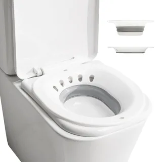 Innovagoods Fopobi Bide Plegable para Inodoro - Soporta hasta 140kg - Orificio para Colgar - Plegable - Facil Limpieza - 36x38.5x13.5cm - Color Blanco