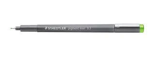 Staedtler Pigment Liner 308 Rotulador Calibrado - Trazo 0.3mm - Secado Rapido - Color Verde Claro · Pack de 10 uds.