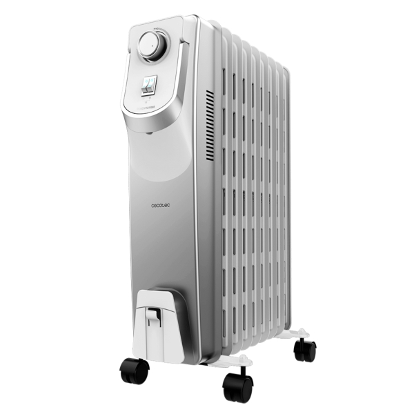 Cecotec ReadyWarm 9000 Space 360 Radiador de Aceite con 9 Modulos de 150x580mm - 2000W - Calienta hasta 22m2 - Tecnologia 360º - 3 Niveles de Potencia - Recogecables - Facil Transporte - Col