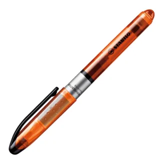 Stabilo Navigator Marcador Fluorescente - Zona de Agarre - Diseño Delgado - Practico Clip para Llevar - Trazo entre 2 y 5mm - Color Naranja · Pack de 10 uds.