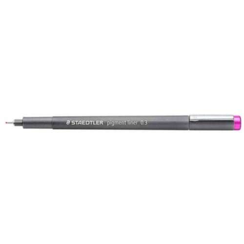 Staedtler Pigment Liner 308 Rotulador Calibrado - Trazo 0.3mm - Secado Rapido - Color Fucsia · Pack de 10 uds.