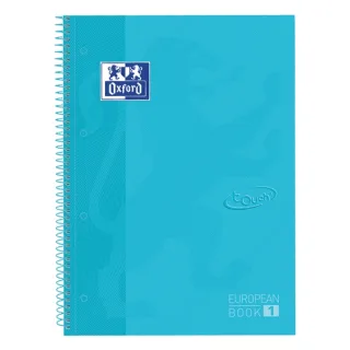 Oxford School Touch Europeanbook 1 Cuaderno A4+ 80 Hojas Cuadricula 5x5mm - Tapa Extradura - Color Azul