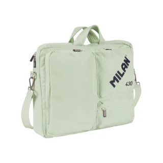 Milan 430 Since 1918 Maletin para Portatiles hasta 17" - Cierre de Cremallera - 3 Compartimentos - 42x34x9cm - Color Menta