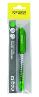 Online MagiXX Classic Boligrafo de Tinta Gel Borrable - Trazo de 0.7mm - Cartucho Reemplazable - Presentado en Blister - Uso Ambidiestro - Color Verde · Pack de 6 uds.