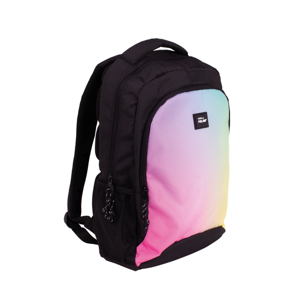 Milan Sunset Mochila Escolar 21L - Bolsillos Laterales de Malla - Compartimento Interior para Portatil - 2 Cremalleras - 45x30x12cm - Color Negro
