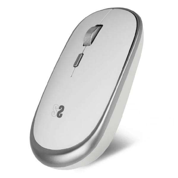 Subblim Ratón inalámbrico Wireless Mini - 54mm x 25mm - Silencioso - Precisión regulable - Acabados de calidad - Ambidiestro - 4 botones - Ahorro de energía - Color Blanco