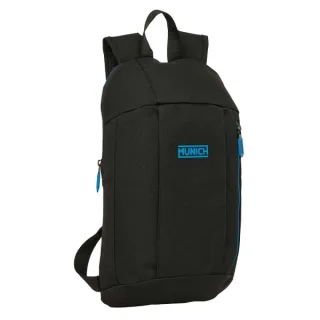 Safta Munich Road Mini Mochila - Hombreras Ergonomicas - Espalda Acolchada - Bolsillo Frontal - Asa Superior - Uso Diario - 8.5L - 220x100x390mm - Color Negro