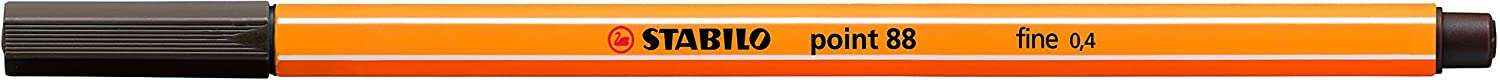 Stabilo Point 88 Rotulador de Punta Fina de Fibra - Trazo de 0.4 mm - Tinta con Base de Agua - Color Ocre · Pack de 10 uds.