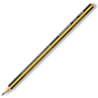 Staedtler Noris 183 Lapiz de Grafito Triangular - Mina HB Ultrarresistente de 2mm - Madera de Bosques Sostenibles · Pack de 12 uds.