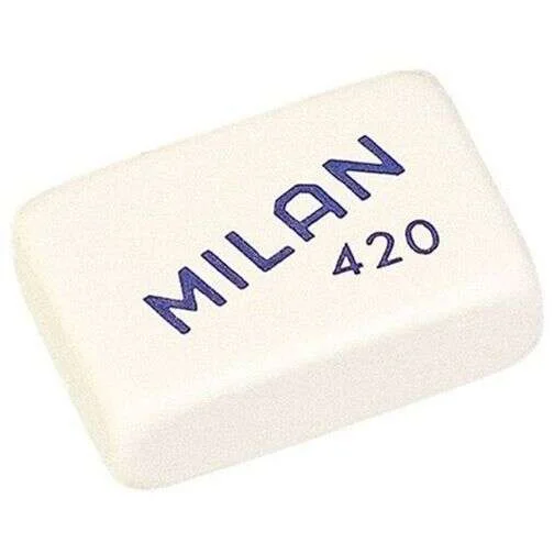 Milan 420 Goma de Borrar Rectangular - Miga de Pan - Suave Caucho Sintetico - Colores Surtidos · Pack de 20 uds.