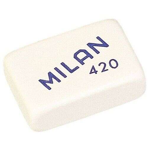 Milan 420 Goma de Borrar Rectangular - Miga de Pan - Suave Caucho Sintetico - Colores Surtidos · Pack de 20 uds.