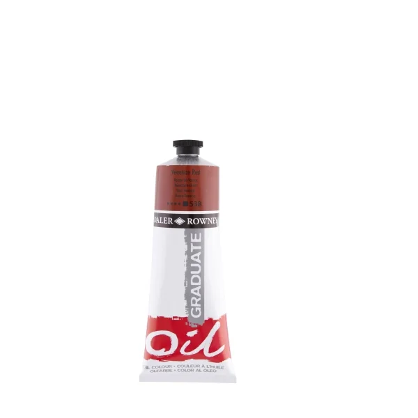 Daler Rowney Graduate Pintura al Oleo - Tubo de Aluminio - 220ml - Color Rojo Veneciano